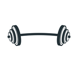 gym heavy weight lift barbel vector logo design