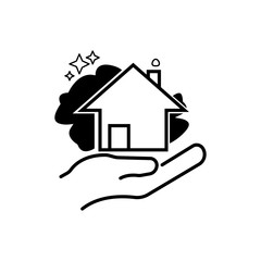 Fototapeta na wymiar Cleaning, home icon. Design template vector illustration