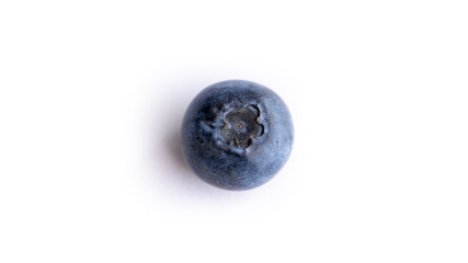 Blueberry isolated. Macro photo. white background