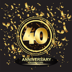 40 year anniversary logo template vector