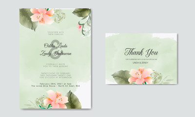 beautiful flower vector wedding invitation cards