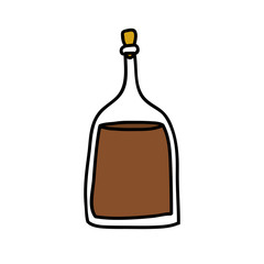 balsamic vinegar doodle icon, vector illustration