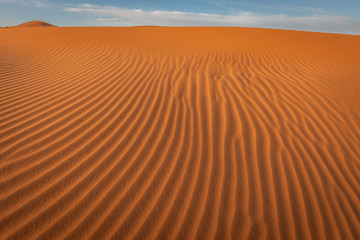 Fototapeta na wymiar Sahara Sand Patterns, Erg Chebbi, Merzouga, Morocco