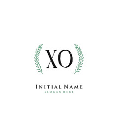 XO Initial handwriting logo vector