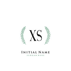 XS Initial handwriting logo vector