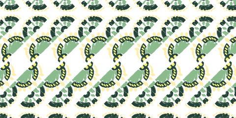 Abstract embroidery seamless ikat pattern Geometric abstract ornament background