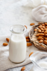 Vegan almond milk, non dairy alternative milk