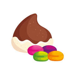 delicious chocolate chip with candies