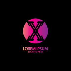 X Letter Logo Template vector icon