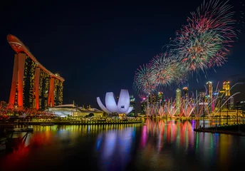 Photo sur Plexiglas Helix Bridge July 06/2019 Pre fireworks performance for National Day SG 54