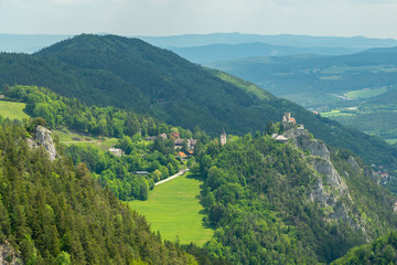 Scenic view in Semmering mountains on a csunny day in summer