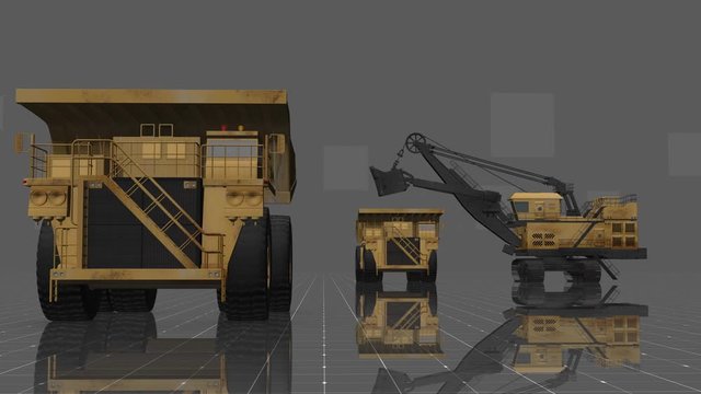 Schematic movement of mining trucks for training manual