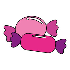 candies in wrapper isolated icon