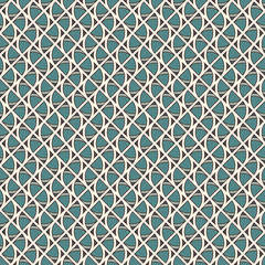 Seamless surface pattern with abstract waves. Contemporary print with geometric forms. Modern ornament with triangles.