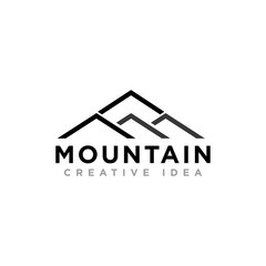 Mountain Adventure Logo Design Vector