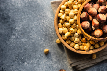 Organic food concept with nuts