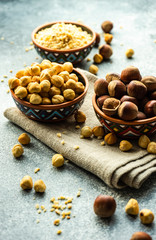 Fototapeta na wymiar Organic food concept with nuts
