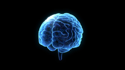 Brain head human mental idea mind 3D illustration background