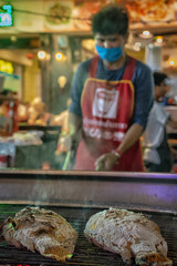 Thai food market preparation