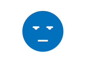 Boring face icon vector isolate 