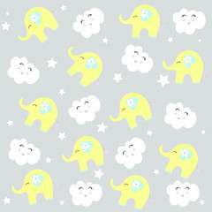 seamless pattern with elephant