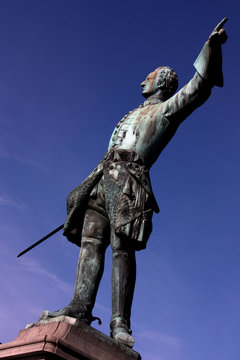 Karl Xll staty i kungstr&auml;dg&aring;rden/Stockholm.