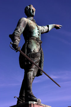 Karl Xll staty i kungstr&auml;dg&aring;rden/Stockholm.