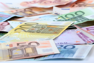 Euro banknotes - background, texture