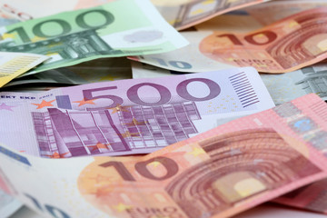 Euro banknotes - background, texture