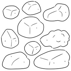 vector set of stone