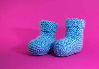 handmade knitted booties for the youngest children