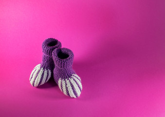 handmade knitted booties for the youngest children