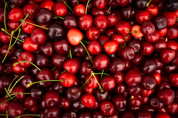 Cherry. Fresh organic berries. Fruit background