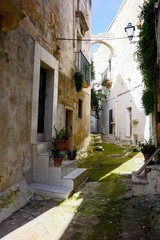 narrow street in old town