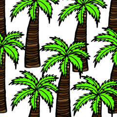 Vector illustration. Palm tree pattern. Design for covers, prints, wrapping paper.