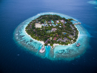 Malediven Insel von oben