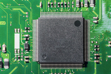 A close-up microchip