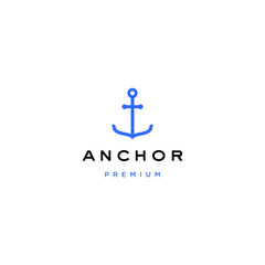 Anchor logo design icon vector illustration
