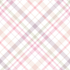 Seamless pattern in cute light pink and white colors for plaid, fabric, textile, clothes, tablecloth and other things. Vector image. 2