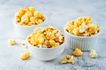 Cheesy spicy Popcorn in a bowl