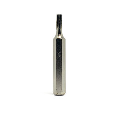 Iron nozzle for screwdriver or drill .Isolated on a white background. Construction equipment.