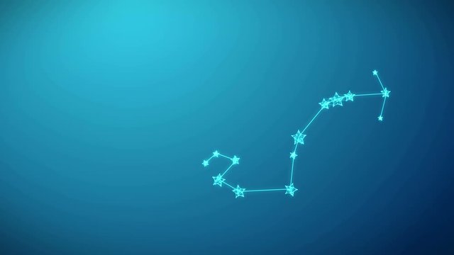 Scorpio zodiac constellation icons signs with galaxy stars background, Astrology symbol