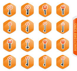 Lock and Key icons set