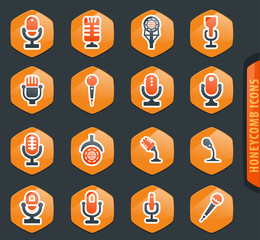 Microphone icons set