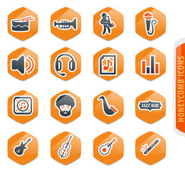 Fototapeta premium Jazz and Blues icons set