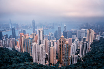 Fototapeta na wymiar Hong Kong from the peak