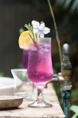 Pink, tropical refreshin cocktail