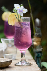 Pink, tropical refreshin cocktail