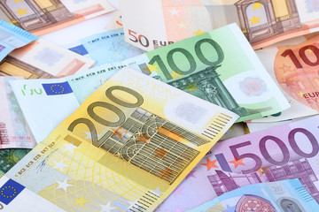 Euro banknotes - background, texture