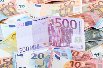 Euro banknotes - background, texture